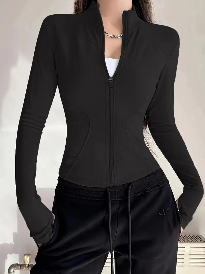 Ladies Yoga SpandexDry Jacket - Black