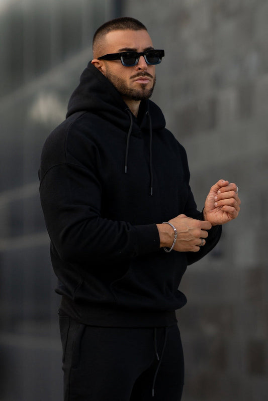 Core Slimfit hoodie - Black
