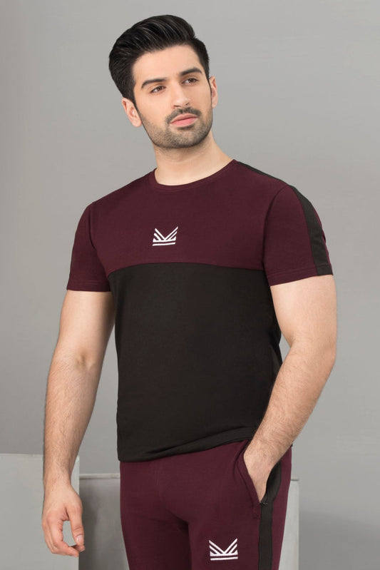 Gothic Cotton Tee - Burgundy