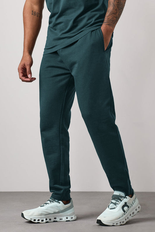 Seagreen Slimfit Cotton Terry Trouser