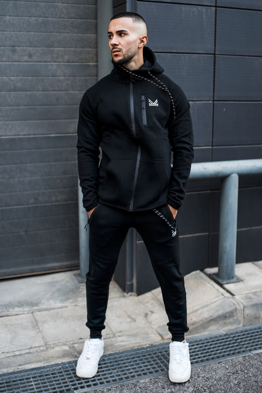 Tech Fleece Cotton Tracksuit - Black