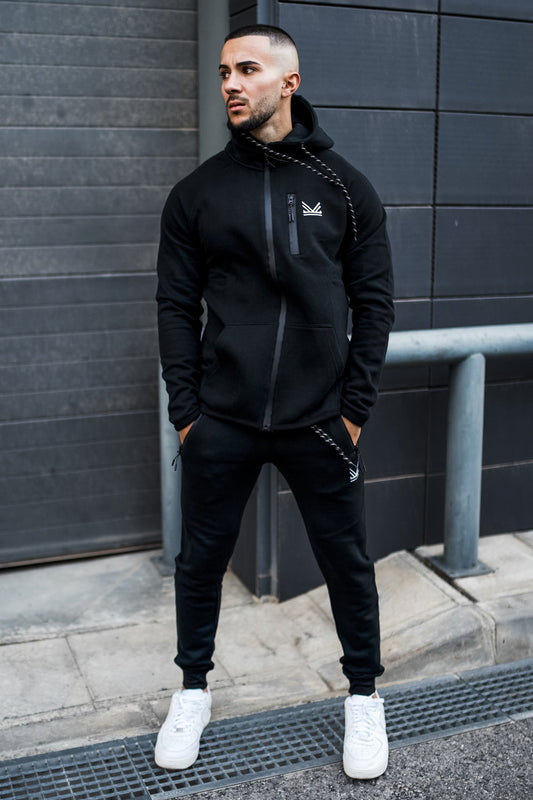Tech Fleece Cotton Tracksuit - Black