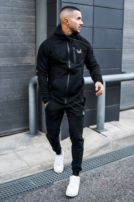 Tech Fleece Cotton Tracksuit - Black