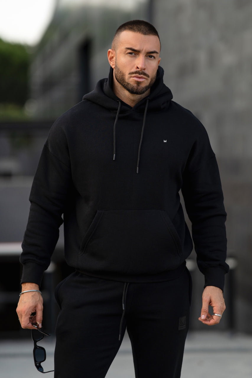 Core Slimfit hoodie - Black