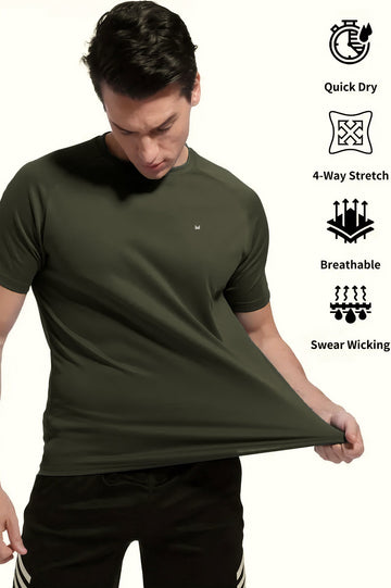 Ice SpandexDry Raglan Tee - Olive