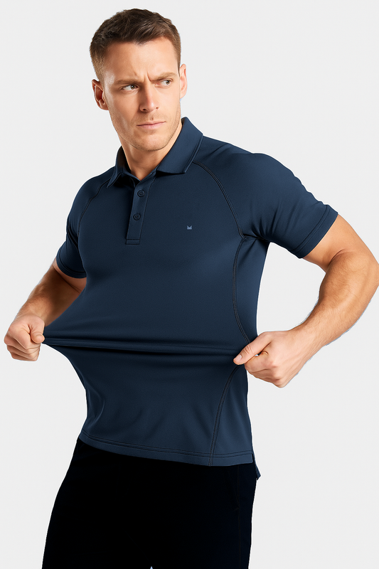 Hybrid SpandexDry Polo in Navy