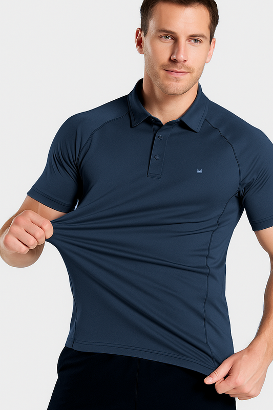 Hybrid SpandexDry Polo in Navy