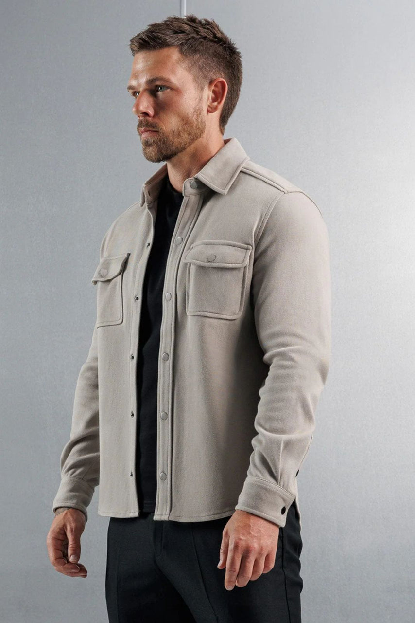 Fleece Overshirt - Rich Cream Silver