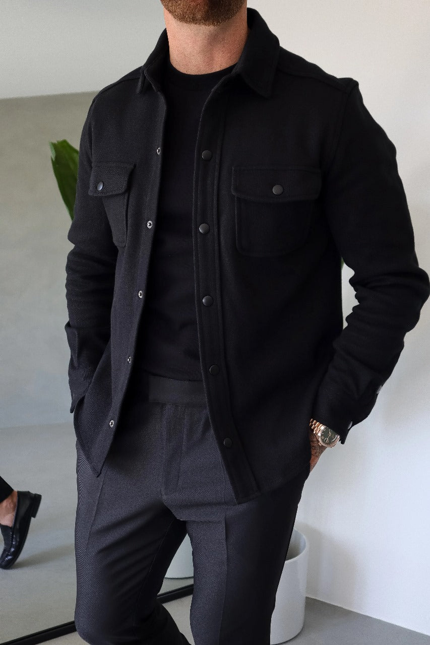 Fleece Overshirt - Black