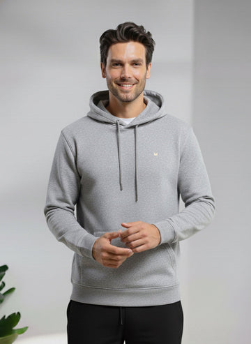 Core Slimfit hoodie - Heather Grey