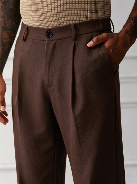 Lee Min Pants WideLeg SpandexDry - Chocolate