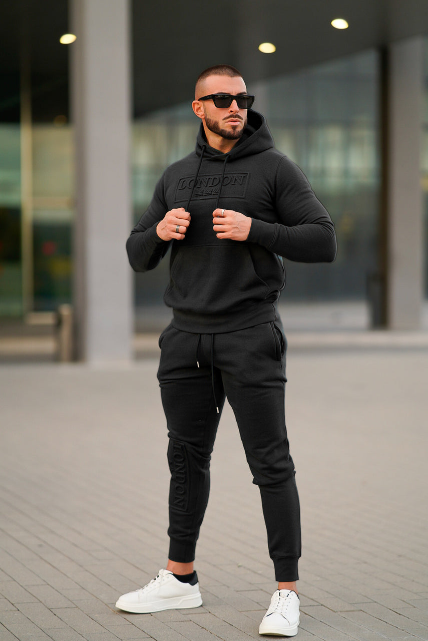 Venom Cargo Cotton Tracksuit - Black