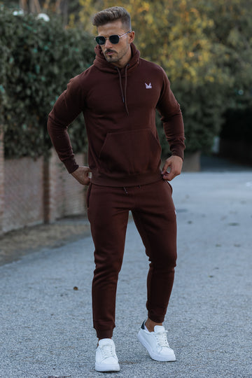 Core Cotton Tracksuit - Chocolate Brown