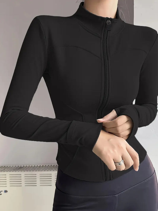 Ladies Yoga SpandexDry Jacket - Black