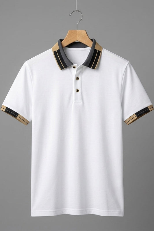 Beckham Cotton Polo -  Light Cream