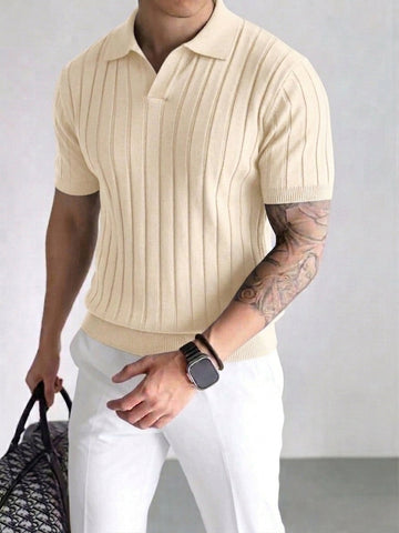 Rebel Drop Needle Texture Polo - Cream