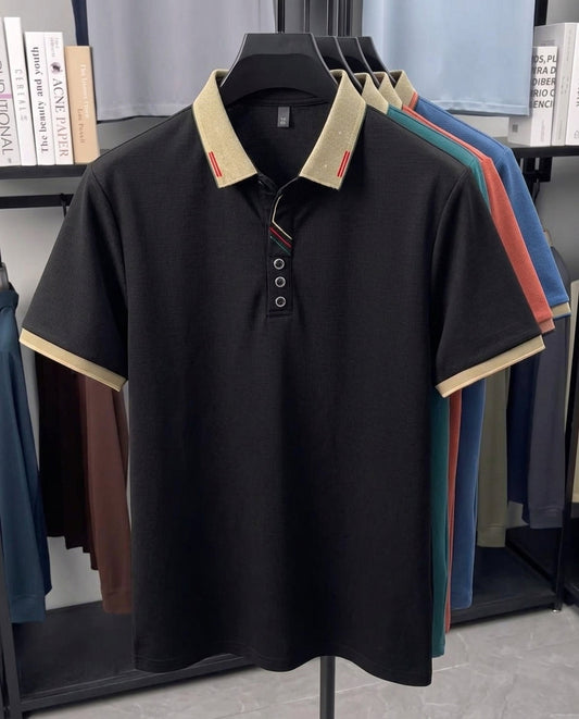 Paris Cotton Polo - Black