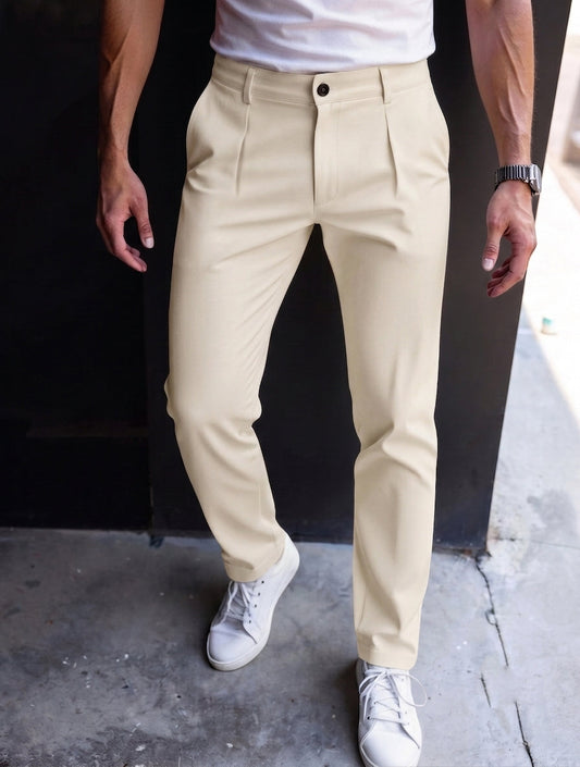 Phantom Spandexdry Pleated Pants - Cream