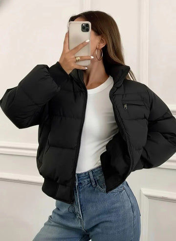 NewYork Style Puffer Jacket -Black