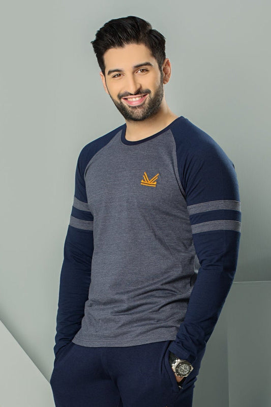 Limited Edition Fullsleeve Cotton Tee - Denim Navy