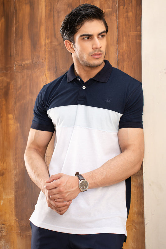Colorblock Cotton Polo