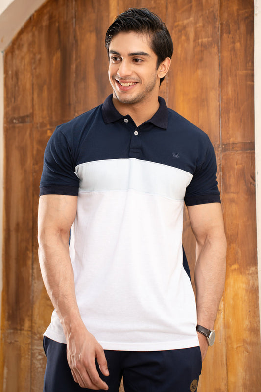 Colorblock Cotton Polo