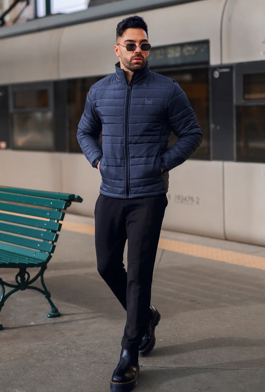 Imported Packable Puffer - Navy