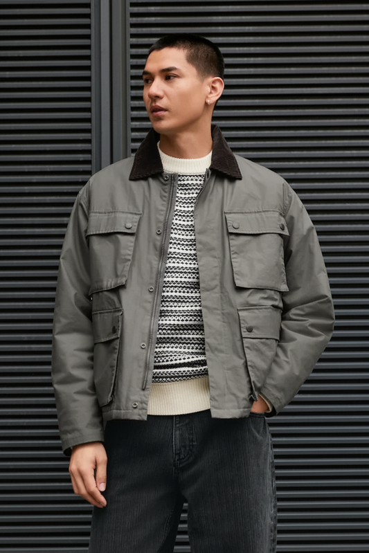 LBX Series Cargo Trucker Jacket - Grey