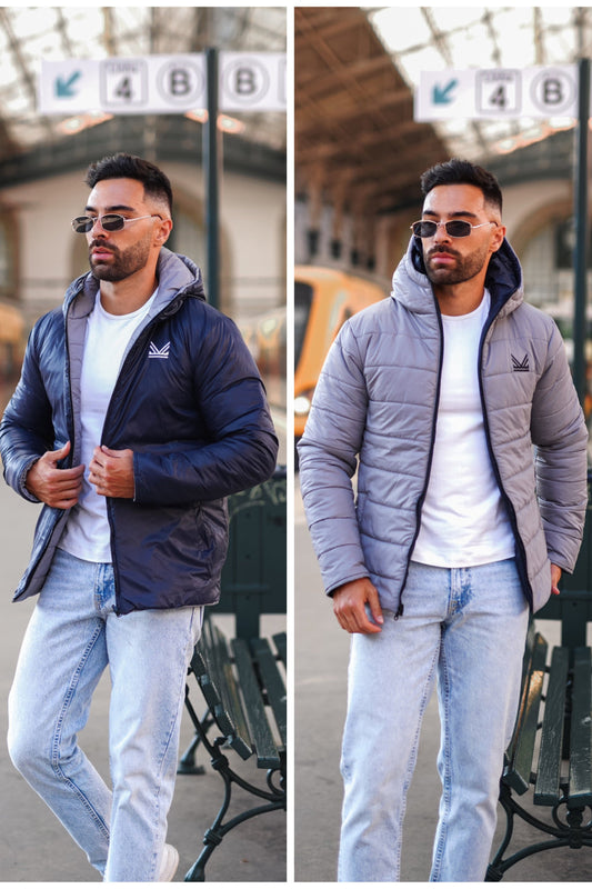 Station Reversible Jacket - Navy/Grey