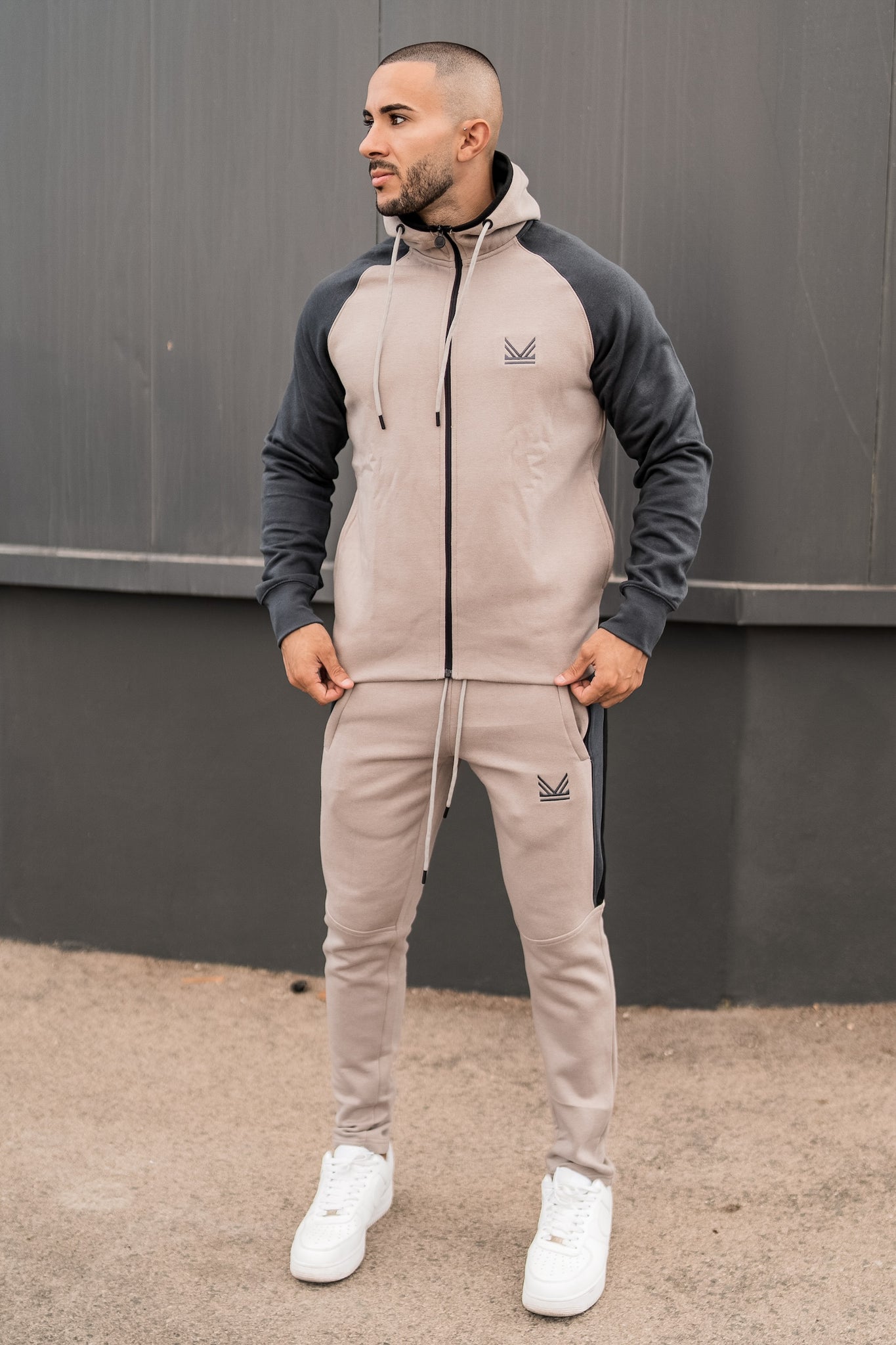 Carlos Cotton Tracksuit - icegrey