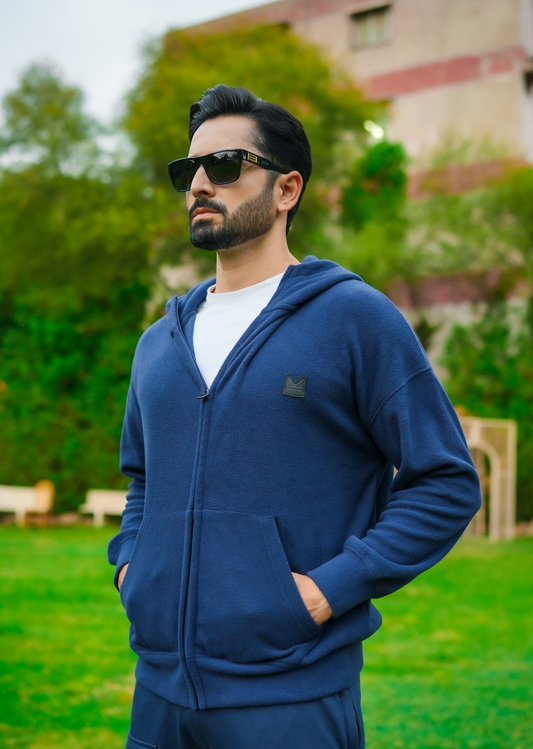 51 Lethal Dropshoulder Imported Polar Cotton Hoodie - Navy