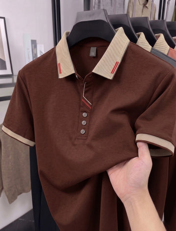 Paris Cotton Polo -   Chocolate