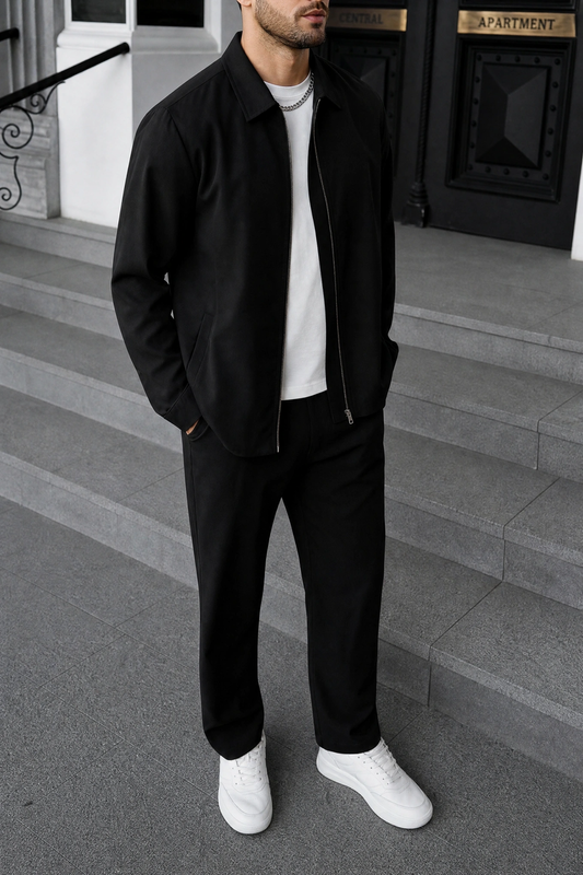 Harrington Tracksuit - Black