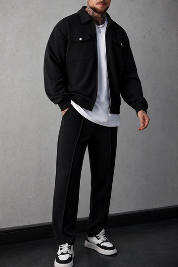 Palazzo Tracksuit - Black
