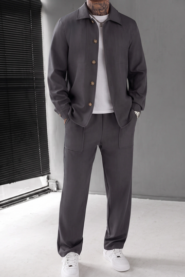 ButtonDown Spandexdry Tracksuit - Twotone Charcoal