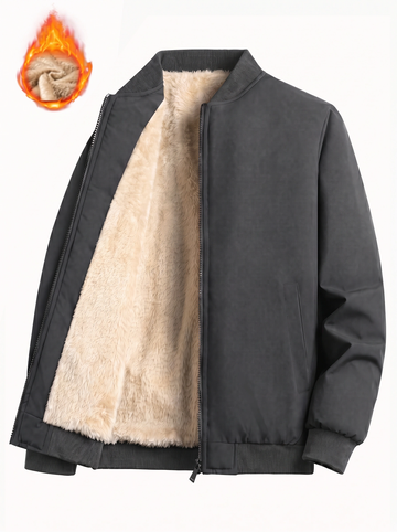 JS-32 Grey memory twill bomber jacket