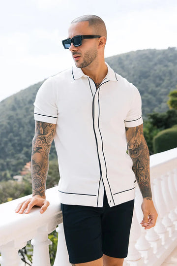Cedro Cotton Polo Shirt White