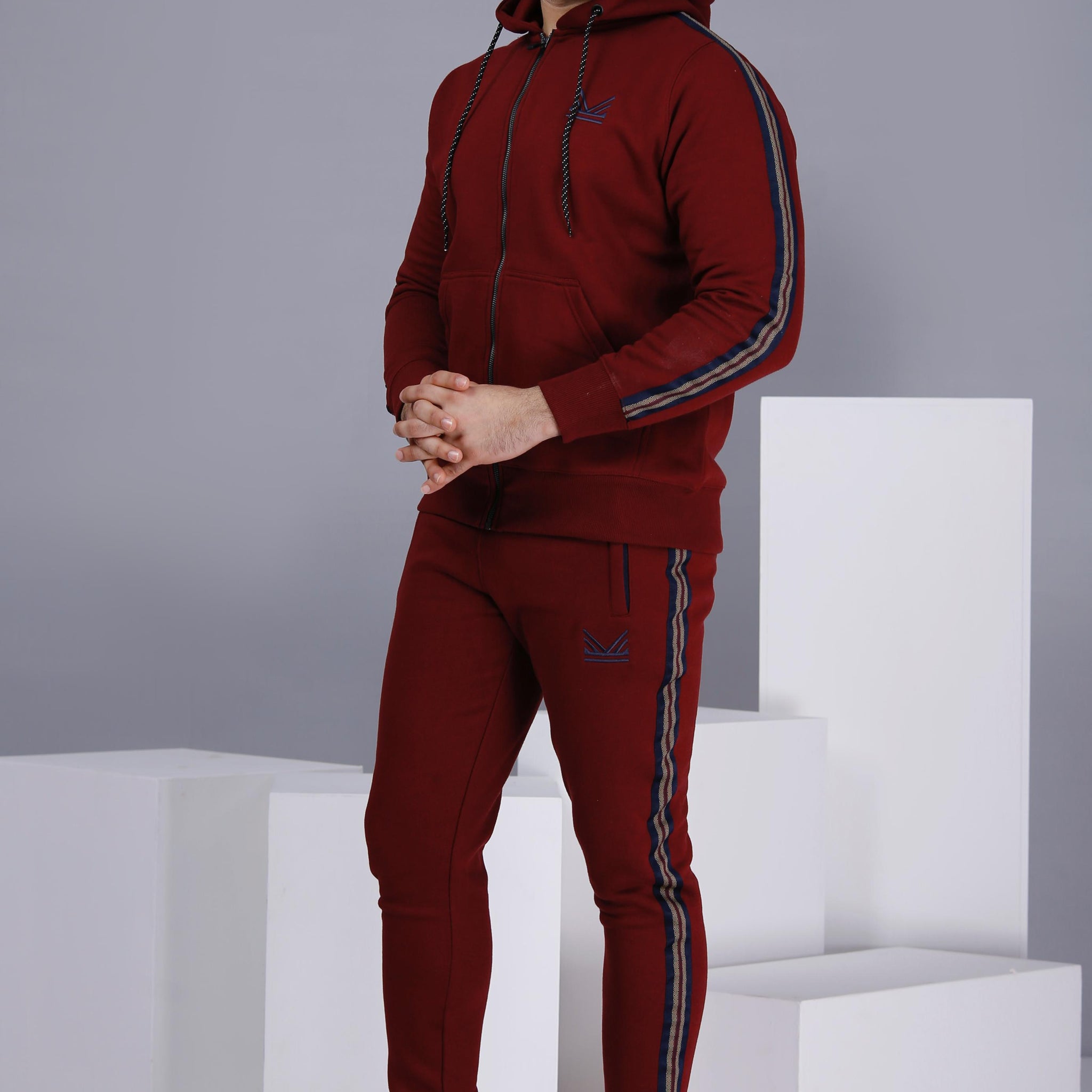 Milano Cotton Tracksuit - Wine