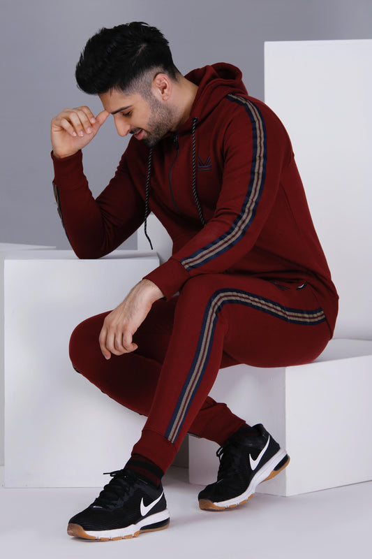 Milano Cotton Tracksuit - Wine