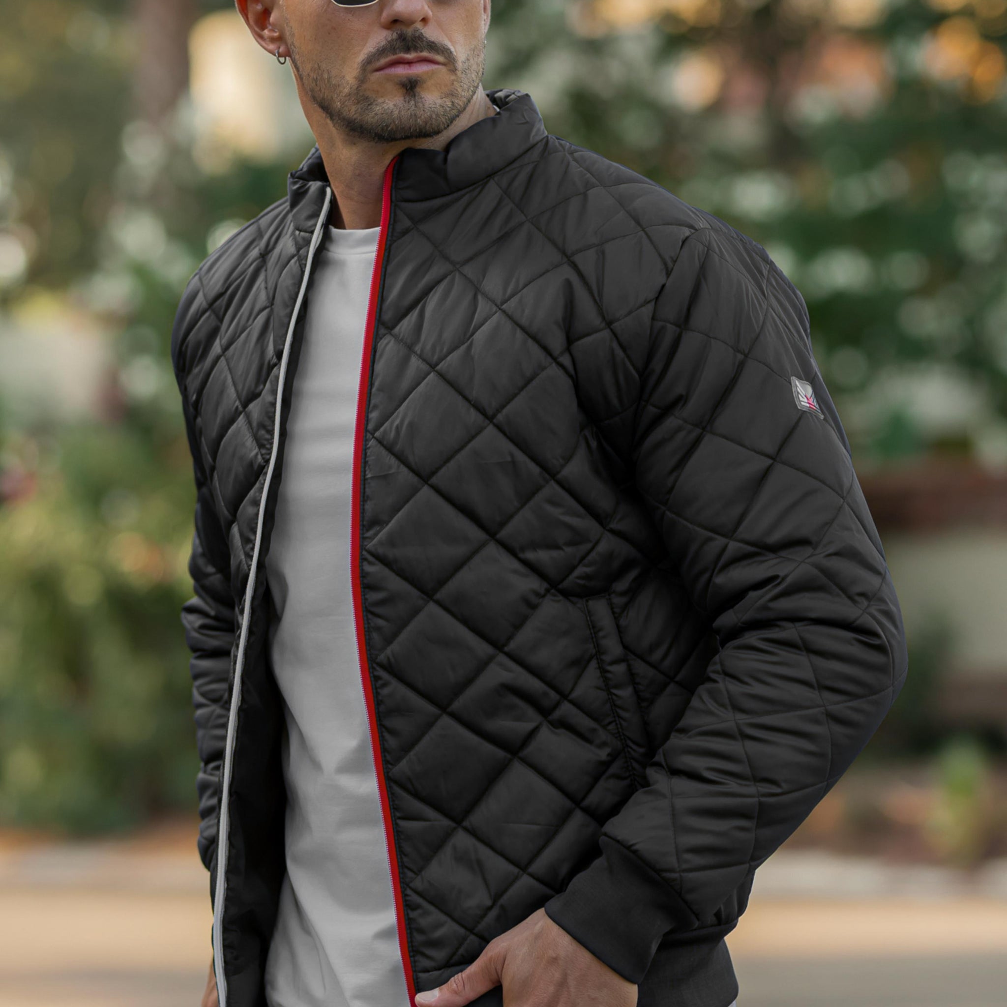 Quilted Puffer Jacket - Black