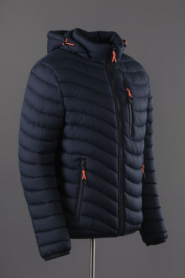Wave Puffer Jacket - Navy