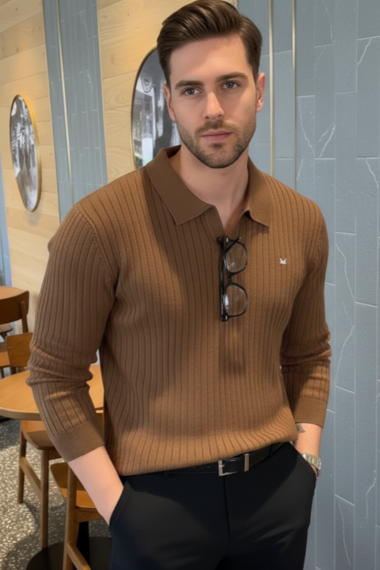 Dropneedle Sweatshirt  - Camel- Brown
