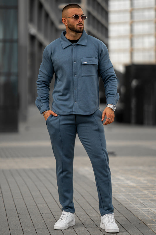 Cedro Cotton Tracksuit - Blue