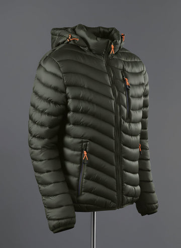 Wave Puffer Jacket - Army Green
