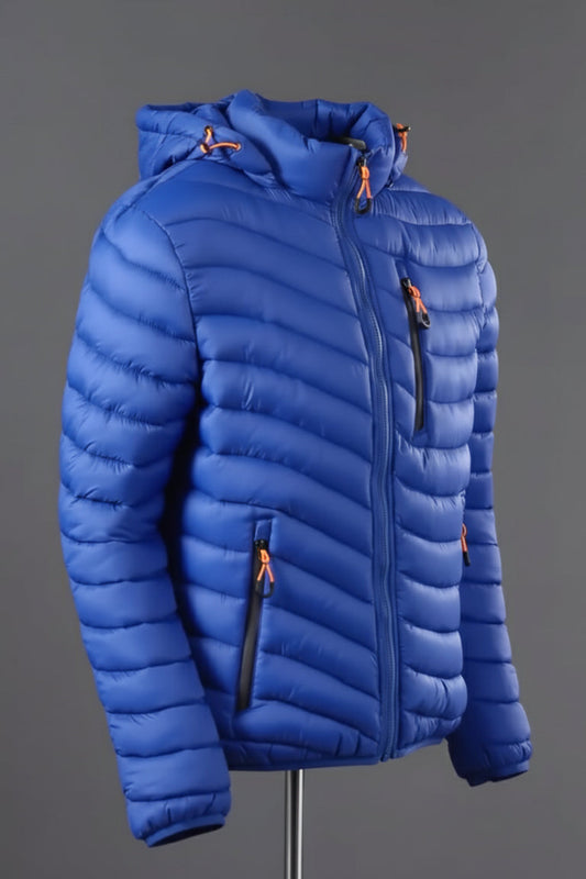 Wave Puffer Jacket - Ocean Blue
