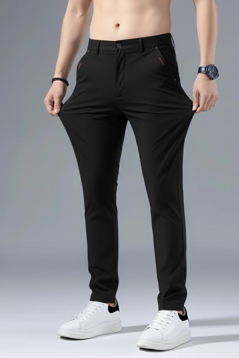 Hook  EasyFlex Spandexdry Pant with Button - Black