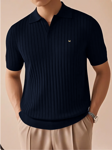 Core Drop Needle  Polo- Navy