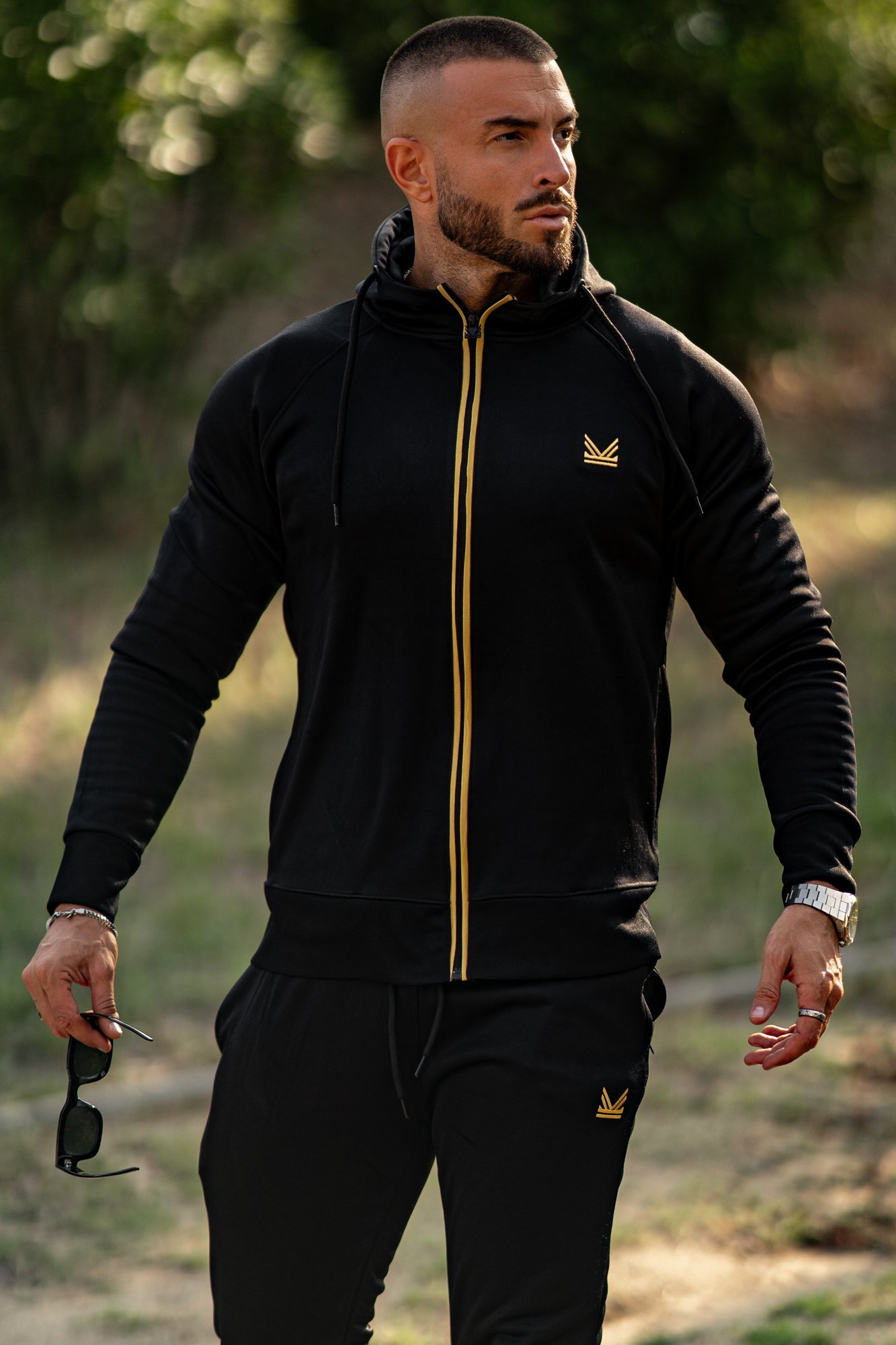 Flex Gold Quickdry Hoodie - Black