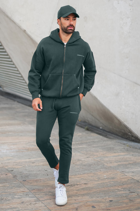 Rivet Oversize Cotton Tracksuit - Teal