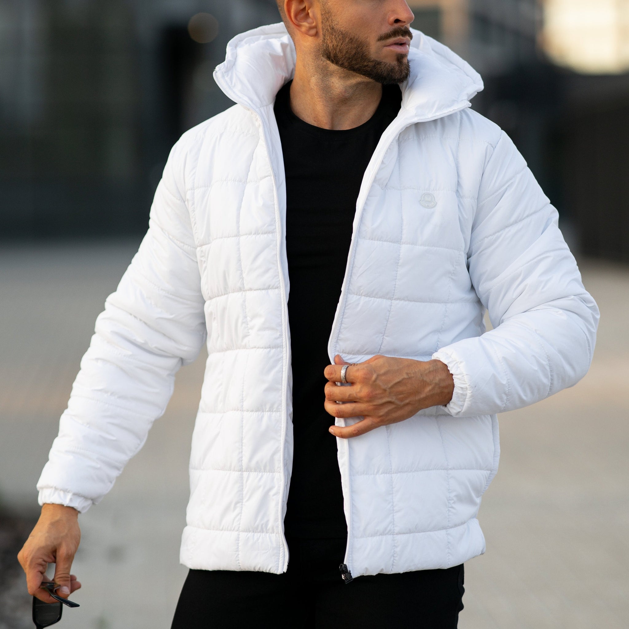 Quilted Nylon Jacket - Off White